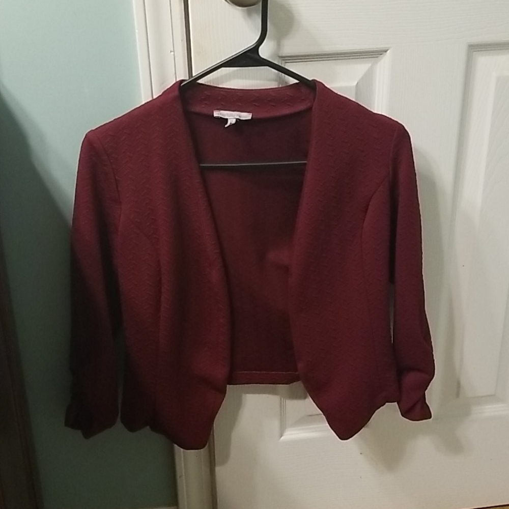 Charlotte Russe 3/4" Burgundy Jacket